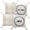 Set of 4 Plaid Throw Pillow Covers, 18x18 Inch Decorative Farmhouse Pillow Cases with Printed Designs and Tassels